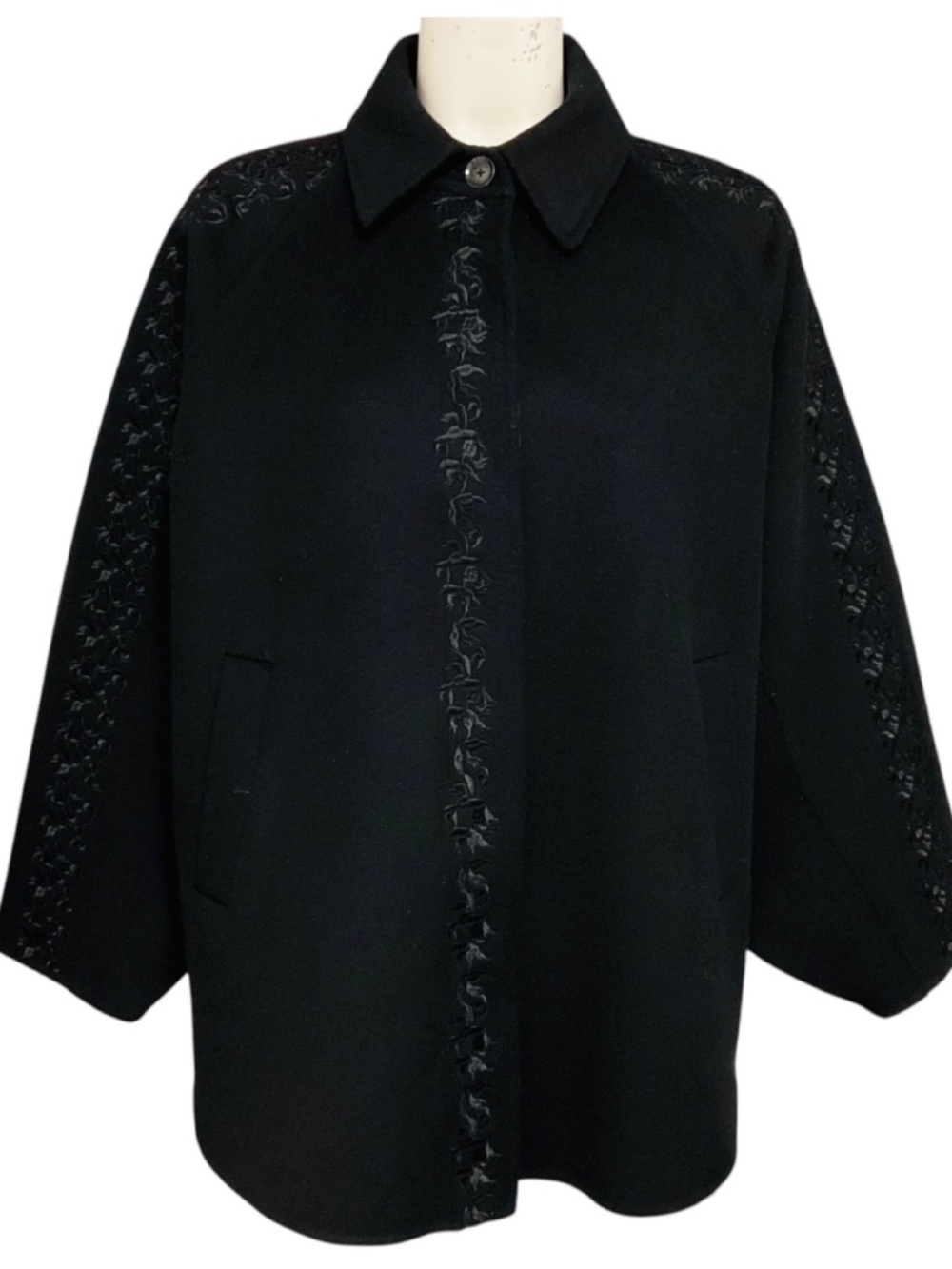 MARIA CHER BLACK RHOADS NIA COAT